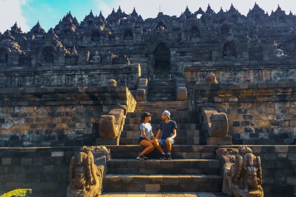 Visiter le temple Borobudur sur l’île de Java en Indonésie