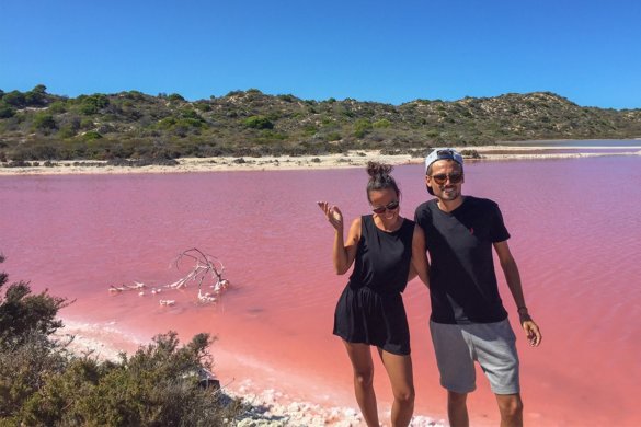 Découverte du Pink Lake (lac rose) en Australie