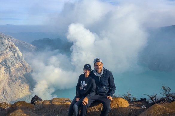 L’ascension du volcan Kawah Ijen sur Java en Indonésie